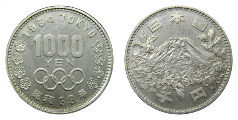 JAPÓN / JAPAN. 1964. 1000 yen (KM#80) Ar. Olimpiadas de Tokio.
sc