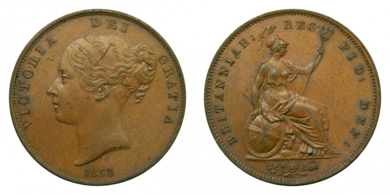 GRAN BRETAÑA / GREAT BRITAIN. Victoria. 1853. Penny. (KM#739). Cu. 
ebc-