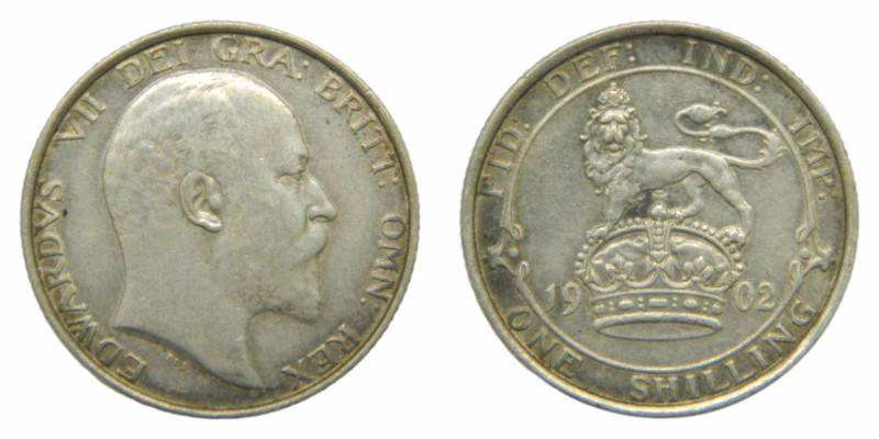 GRAN BRETAÑA / GREAT BRITAIN. Edward VII. 1902. Shilling. (KM#800). Ar. 
mbc