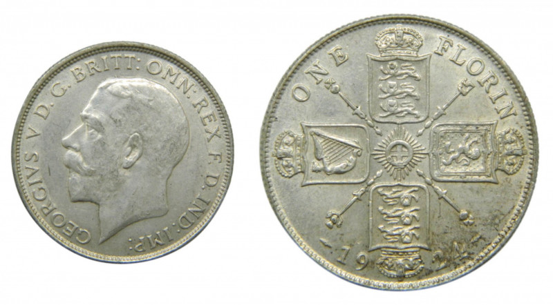 GRAN BRETAÑA / GREAT BRITAIN. Jorge V. 1924. Florin (2 shillings). (KM#817). Ar....