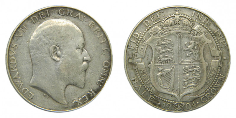 GRAN BRETAÑA / GREAT BRITAIN. Edward VII. 1904. 1/2 crown. (KM#802). Ar. 
mbc