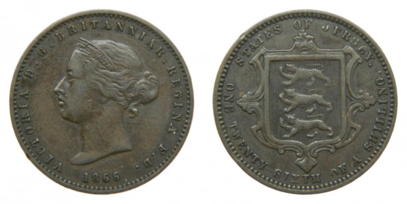 JERSEY. Victoria. 1/26 shilling. 1866. (KM#4). 
mbc