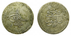 TURQUÍA / TURKEY OTTOMAN. Mustafá III. 1171 - (11)86 H. Piastra. (KM# 321.2). Bi. 
bc
