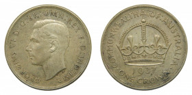 AUSTRALIA. Jorge VI. 1937. Crown. (KM#34). Ar.
ebc