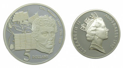 AUSTRALIA. Isabel II. 1995. 5 dólares. (KM#306). Ar.
proof