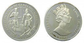 ISLAS COOK / COOK ISLANDS. Isabel II. 1989. 50 dólares. (KM#60). Ar. Olimpic.
proof
