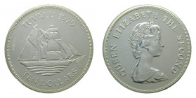 TUVALU. Elizabet II. 1979. 10 dólares. (KM#10a). Ar 925.
fdc