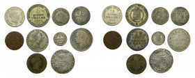 ALEMANIA - ESTADOS / GERMANY STATES. Lote de 10 monedas. Siglos XVII-XIX. Varias de plata y vellón. A identificar.
bc