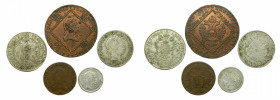 AUSTRIA. Lote de 5 monedas.Siglo XVIII-XIX. Diferentes años y valores, platas y cobres. Muy interesante.
mbc