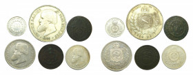 BRASIL / BRAZIL. Lote de 6 monedas. Siglo XIX. Diferentes años y valores, platas y cobres.
mbc
