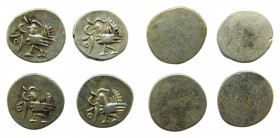 CAMBOYA / CAMBODIA. Lote de 4 monedas antiguas de plata.
mbc- a ebc-