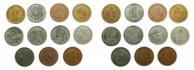 ESPAÑA / SPAIN. Lote 11 miniaturas LAUER de monedas españolas del centenario. 
bc