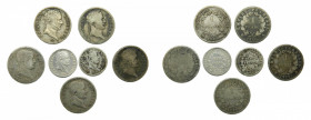 FRANCIA / FRANCE. Lote 7 monedas. Napoleón. Varios años. 5 de 1 franc y 2 de 1/2 franc.
bc-
