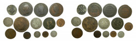 FRANCIA / FRANCE. 14 monedas. Siglo XVIII-XIX. Platas y cobres. Muy interesante.
mbc