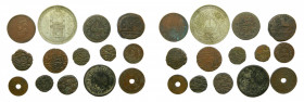 INDIA - ESTADOS INDIOS / INDIAN STATES. Lote de 13 monedas a clasificar. Diversos siglos. 1 de plata
bc