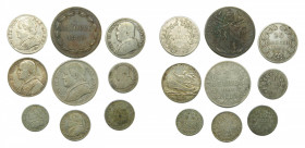 ITALIA / ITALY. Estados papales. Lote de 9 monedas. Siglo XIX. La mayoría de plata. Muy interesante.
bc/mbc