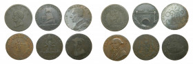 REINO UNIDO / GREAT BRITAIN. Lote de 6 Tokens distintos. Siglos XVIII-XIX. 1/2 penny. A clasificar.
mbc a ebc
