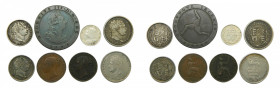 REINO UNIDO / GREAT BRITAIN. Lote 8 monedas. Siglo XVIII-XIX. Platas y cobres.
mbc-