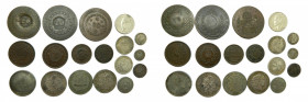 AMERICA. Lote de 18 monedas de diversos paises. Siglo XIX-XX. A catalogar. Algunas en plata.
bc