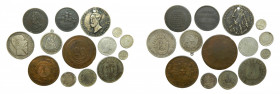 AMERICA. Lote de 14 monedas y alguna medalla. Siglo XIX-XX. A catalogar. Algunas en plata.
bc