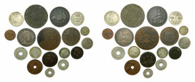 MUNDIAL / WORLD. Lote de 18 monedas muy variadas. Muy interesante. A clasificar.
bc