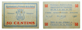 Catalunya. Ajuntament de Farners de la Selva. 50 cèntims. 3 juny 1937. AT-992.
mbc+