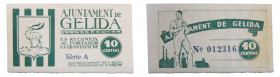 Catalunya. Ajuntament de Gelida. 10 cèntims. 12 març 1937. AT-1112.
ebc+