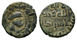 Governors of Al-Andalus. Fals. Al-Andalus. (Frochoso-XIVa). (Walker-Th12). Ae. 1,19 g. Warrior type, male head with helmet on right. VF. Est...55,00. ...