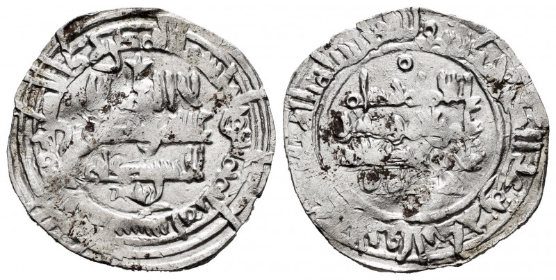 Caliphate of Cordoba. Hisham II. Dirham. 383 H. Al-Andalus. (Vives-517). Ag. 2,9...