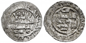 Caliphate of Cordoba. Hisham II. Dirham. 394 H. Madinat Fas (Fez). (Vives-634/635). Ag. 3,14 g. Vives 635 and Miles 327f present a dirhem with this un...