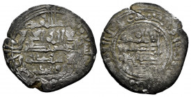 Kingdom of Taifas. Muhammad Ibn Idris, Al-Mahdi (Hammudids). Dirham. 439 H. Al-Andalus. Taifa of Málaga. (Vives-856). (Prieto-103a). Ve. 3,42 g. Citin...
