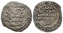 Kingdom of Taifas. Muhammad Ibn Idris, Al-Mahdi (Hammudids). Dirham. 443 H. Al-Andalus. Taifa of Málaga. (Vives-864). (Prieto-104a). Ve. 4,04 g. Citin...