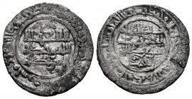 Kingdom of Taifas. Imad al-Dawla Ahmad I Ibn Sulayman, Al-Muqtadir. Dirham. 465 H. Saraqusta (Zaragoza). Taifa of Zaragoza. (Vives-1202). (Prieto-268f...