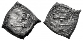 Kingdom of Taifas. Yahya II Al-Qadir. fractional Dinar. 472-478 H. Taifa of Toledo. (Numisma-242 III.2). Ag. 1,70 g. Composed of silver practically in...