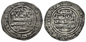 Kingdom of Taifas. Abbad ibn Muhammad, Al-Mutadid (Abbadids). Dirham. 445 H. Al-Andalus. Taifa of Sevilla. (Vives-904). (Prieto-397o). Ve. 3,05 g. Cit...