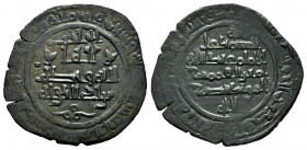 Kingdom of Taifas. Muhammad Ibn Abbad, Al-Mutamid (Abbadids). Dirham. 466 H. Madinat Ishbiliya (Seville). Taifa of Sevilla. (Vives-882). (Prieto-407b)...