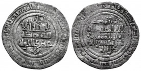 Kingdom of Taifas. Muhammad Ibn Abbad, Al-Mutamid (Abbadids). Dirham. 467 H. Madinat Ishbiliya (Seville). Taifa of Sevilla. (Vives-951). (Prieto-409)....