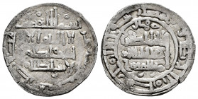Kingdom of Taifas. Badis Ibn Habbus al-Muzaffar (Zirids). Dirham. Sin fecha. Madinat Gharnata (Granada). Taifa of Granada. (Vives-1046). (Prieto-359)....