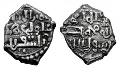 Almoravids. Ali ibn yusuf with heir Tashfin. Fractional Dirham. 533-537 H. (Ibrahim 1988-Jarique II 256.1). Ag. 0,45 g. Scarce. Choice VF. Est...60,00...