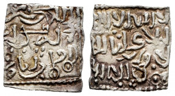 Almohads. Anonymous. Millares. Siglo XIII. (Medina-201 bis). Ag. 1,45 g. Christian imitation of the Almohad Dirham in the name of Al-Mahdi. Choice VF....