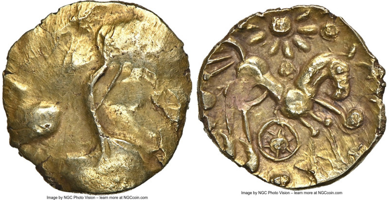 BRITAIN. Regini-Atrebates. Ca. 60-20 BC. AV quarter-stater (14mm, 1.24 gm). NGC ...