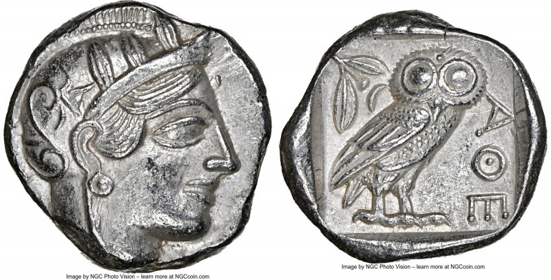 ATTICA. Athens. Ca. 440-404 BC. AR tetradrachm (24mm, 17.15 gm, 11h). NGC Choice...