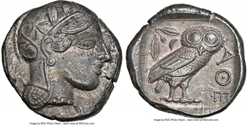 ATTICA. Athens. Ca. 440-404 BC. AR tetradrachm (25mm, 17.22 gm, 10h). NGC Choice...