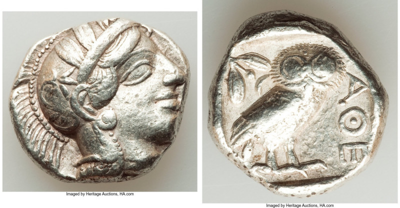 ATTICA. Athens. Ca. 440-404 BC. AR tetradrachm (24mm, 17.17 gm, 10h). Choice Fin...