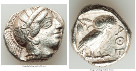 ATTICA. Athens. Ca. 440-404 BC. AR tetradrachm (24mm, 17.17 gm, 10h). Choice Fine. Mid-mass coinage issue. Head of Athena right, wearing earring, neck...