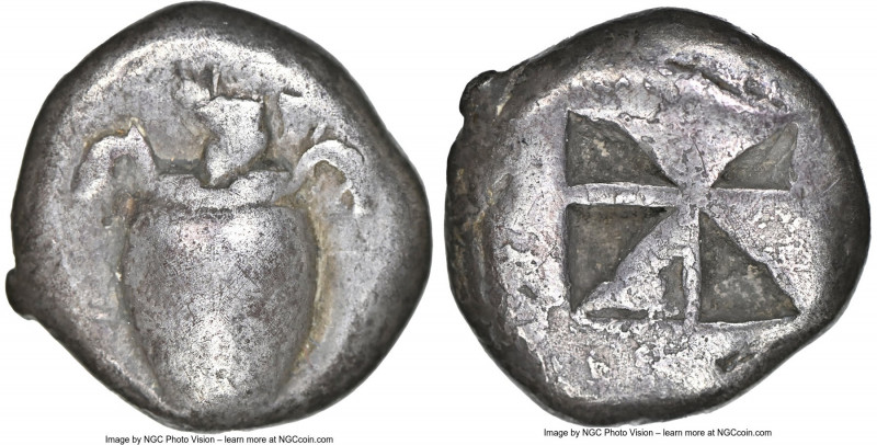 SARONIC ISLANDS. Aegina. Ca. 525-475 BC. AR stater (19mm, 12.05 gm). NGC Fine 4/...