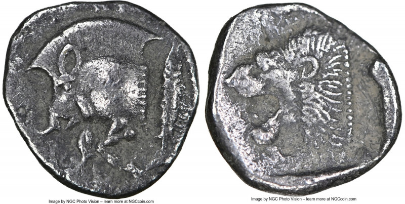 MYSIA. Cyzicus. Ca. 5th century BC. AR diobol(?) (11mm, 2h). NGC Choice VF. Fore...