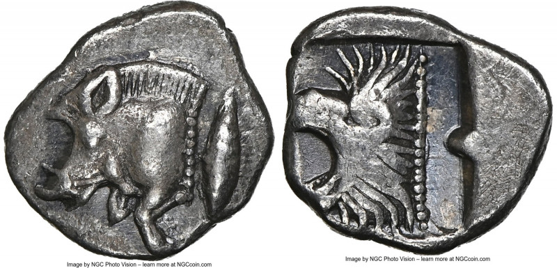 MYSIA. Cyzicus. Ca. 5th century BC. AR obol(?) (8mm, 10h). NGC Choice VF. Forepa...