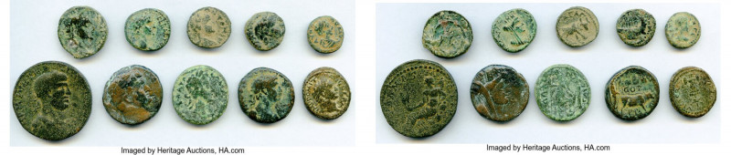 ANCIENT LOTS. Roman Provincial. AD 1st-3rd centuries. Lot of ten (10) AE. Fine. ...