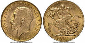 George V gold Sovereign 1911-C MS62 NGC, Ottawa mint, KM20. First year of type. AGW 0.2355 oz. 

HID09801242017

© 2020 Heritage Auctions | All Ri...